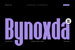 Bynoxda - Modern Condensed Font, a Sans Serif Font by Iqsiart Studio