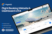 FlightIQ Flight Booking Dashboard UI, an UI Kit Template by Creative Perspective (Thumbnail 1 of 6)