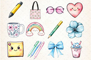 Preppy Teacher Stuff Sublimation Cli, an Illustration by Libby Wishes (Thumbnail 3 of 7)