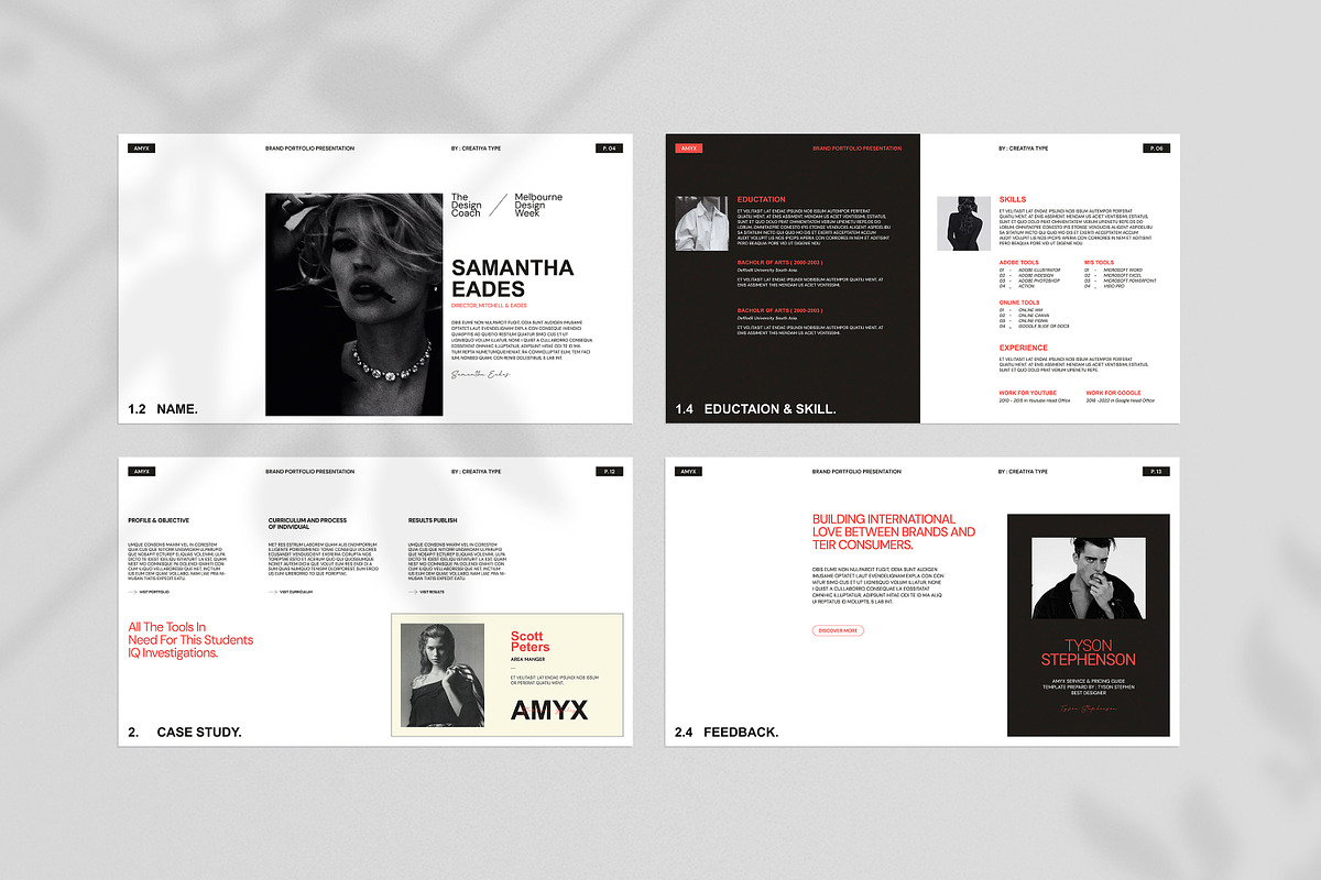 AMYX | Portfolio Presentation, a Presentation Template by Creatiya Type (Photo 6 of 8)
