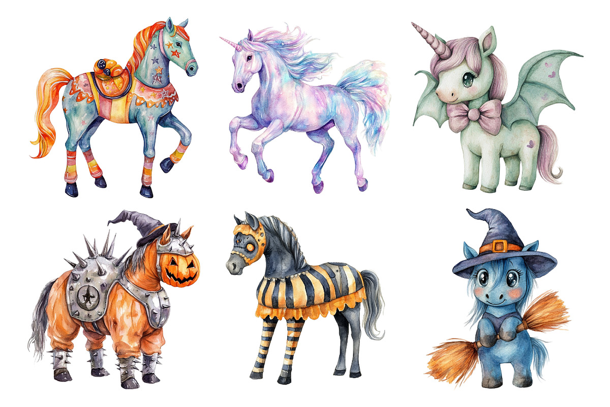 Halloween Horses Clipart, an Illustration by Daily.Designs (Photo 5 of 5)