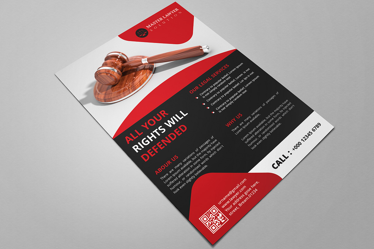 Lawyer Firm Flyer, a Flyer Template by UI_Expert