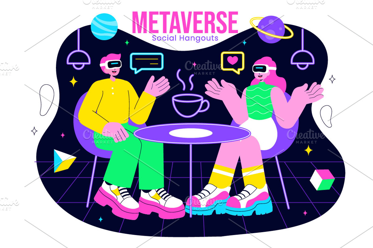 10 Metaverse Social Hangouts, a Technology Illustration by denayunebgt (Photo 4 of 4)