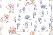 Watercolor Lavender Pattern, a Pattern Graphic by Lady Bruniere Design (Thumbnail 8 of 14)