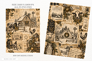 Farmhouse Christmas Junk Journal, a Background Graphic by Markicha Art (Thumbnail 3 of 5)
