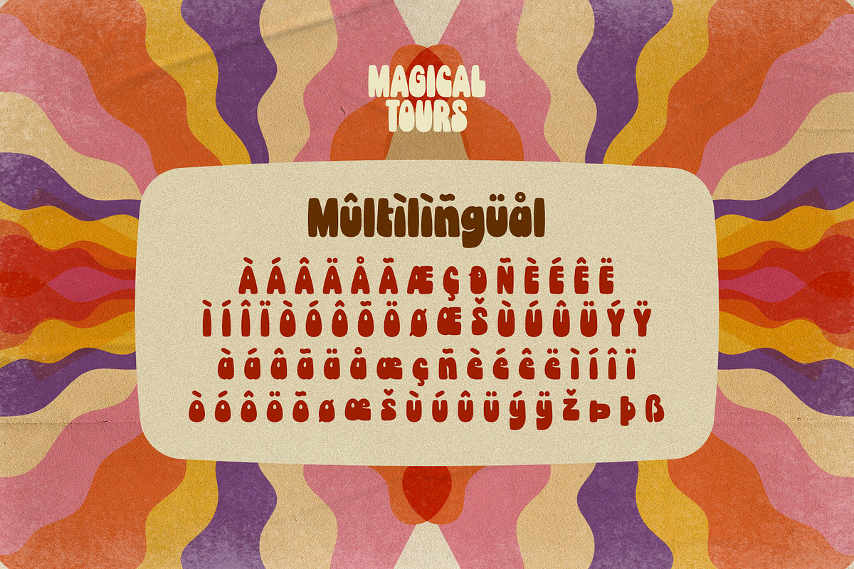 Magical Tours - Psychedelic Type, a Sans Serif Font by ikiiko (Photo 7 of 7)