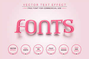 Pink Bend - Editable Text Effect