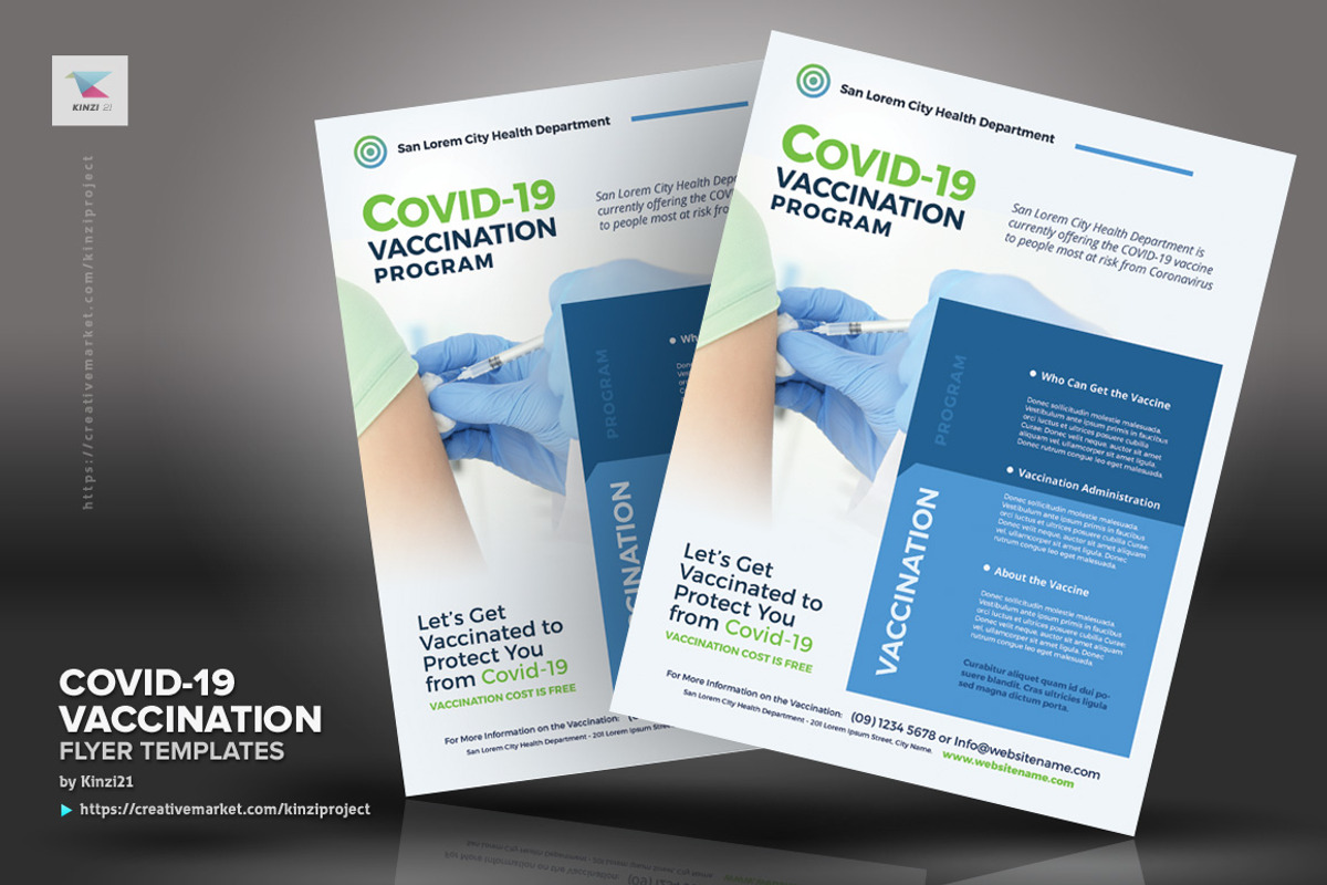 Covid-19 Vaccination Flyer Templates, a Flyer Template by kinzi21 (Photo 4 of 4)