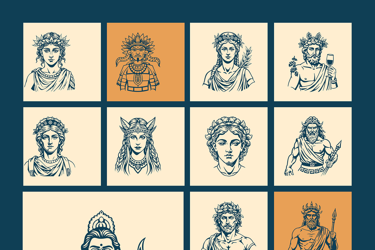 Vintage God Vector Illustration, a Person Illustration by Creative Stall (Photo 6 of 8)