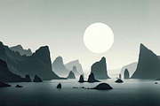 Serene Landscape Digital Art, a Seasonal Illustration by StockVerse Creative (Thumbnail 3 of 4)