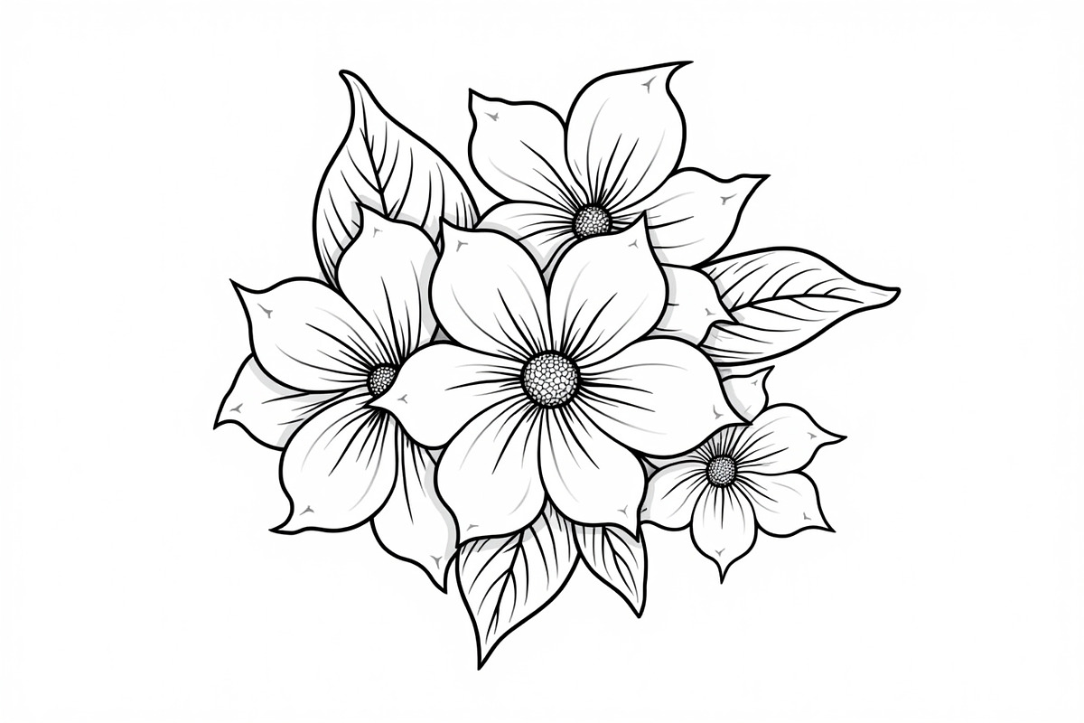 Floral Coloring Book for Adults Set, an Illustration by Creativeshirt (Photo 5 of 9)