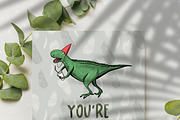 Birthday dinosaurs clipart, an Animal Illustration by ArtSpotVeronika (Thumbnail 10 of 11)