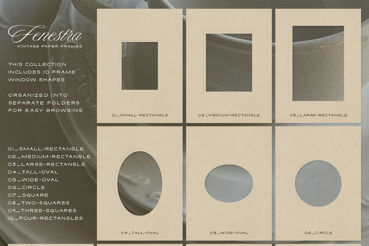 Fenestra - Vintage Paper Frames, a Texture Graphic by alonahaidash (Photo 11 of 17)
