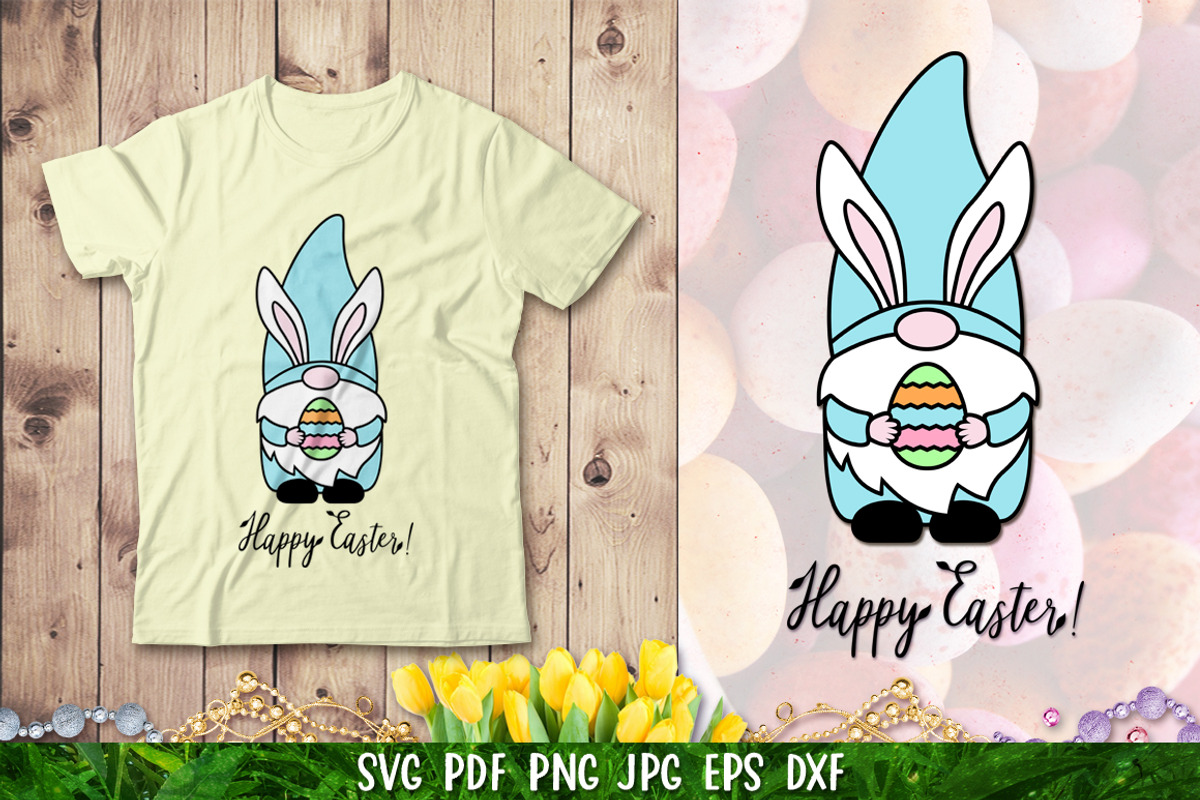 Easter Gnome Bunny Ears SVG, an Illustration by Digital_Craftyfox (Photo 4 of 6)
