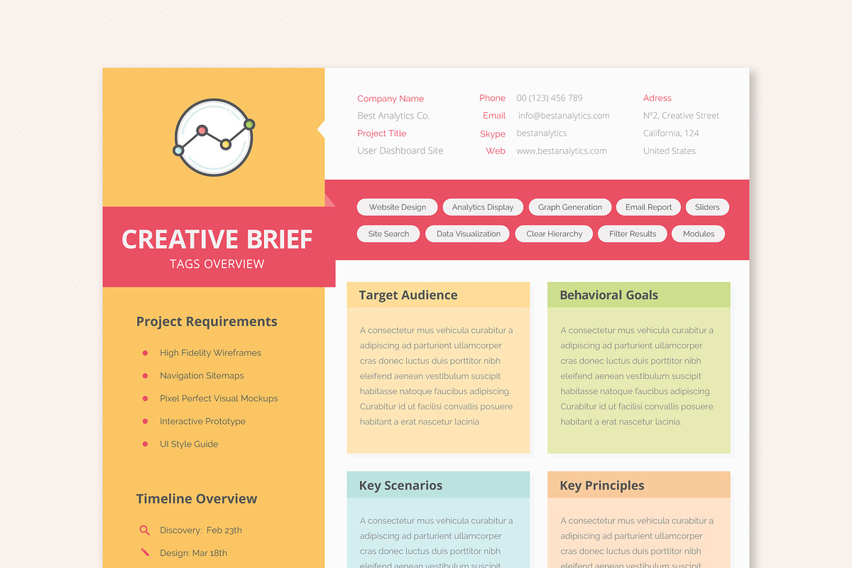 UX Workflow - Creative Brief, a Stationery Template by Sargatal (Photo 5 of 6)