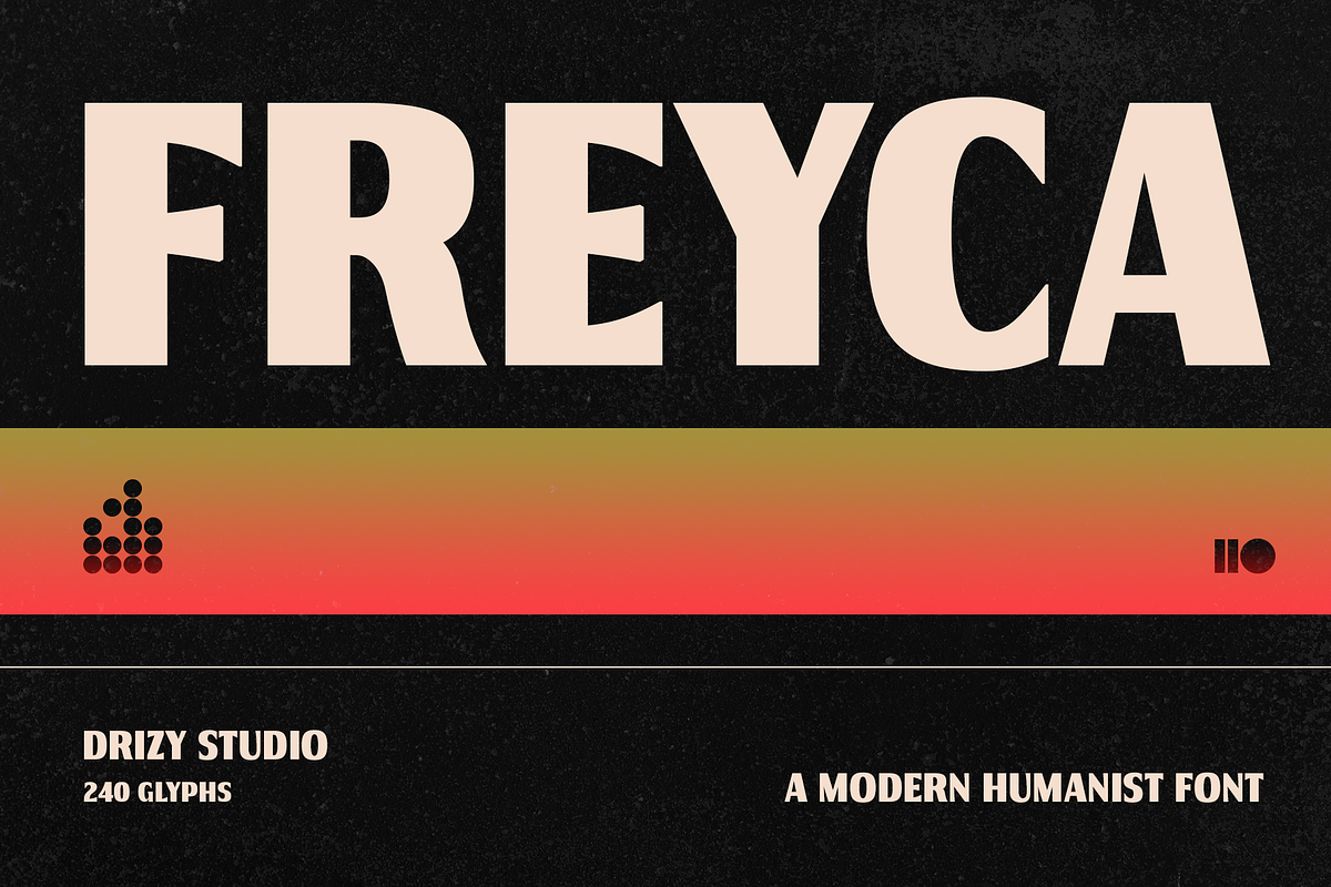 Freyca – Modern Humanist Font, a Sans Serif Font by Drizy (Photo 1 of 9)
