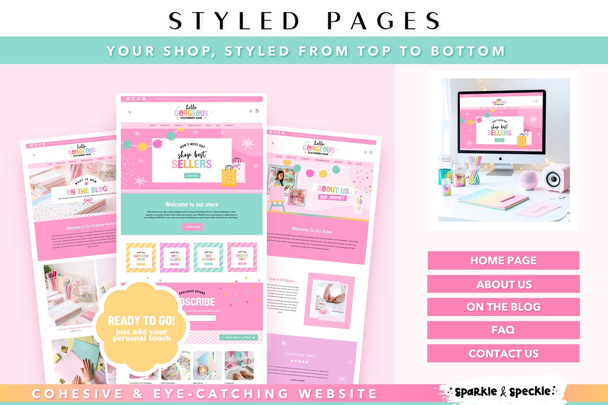 Playful Craft Shopify Theme, a Shopify Template by Sparkle & Speckle (Photo 2 of 10)