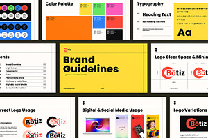 Brand Identity Guidelines Template, a Presentation Template by E-Type