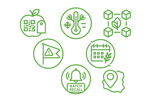 Food safety symbols and icons, a Food Illustration by ZinetroN