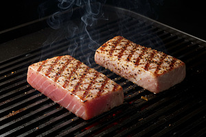 Grilled tuna steaks with char marks, a Food & Drink Photo by professorinc