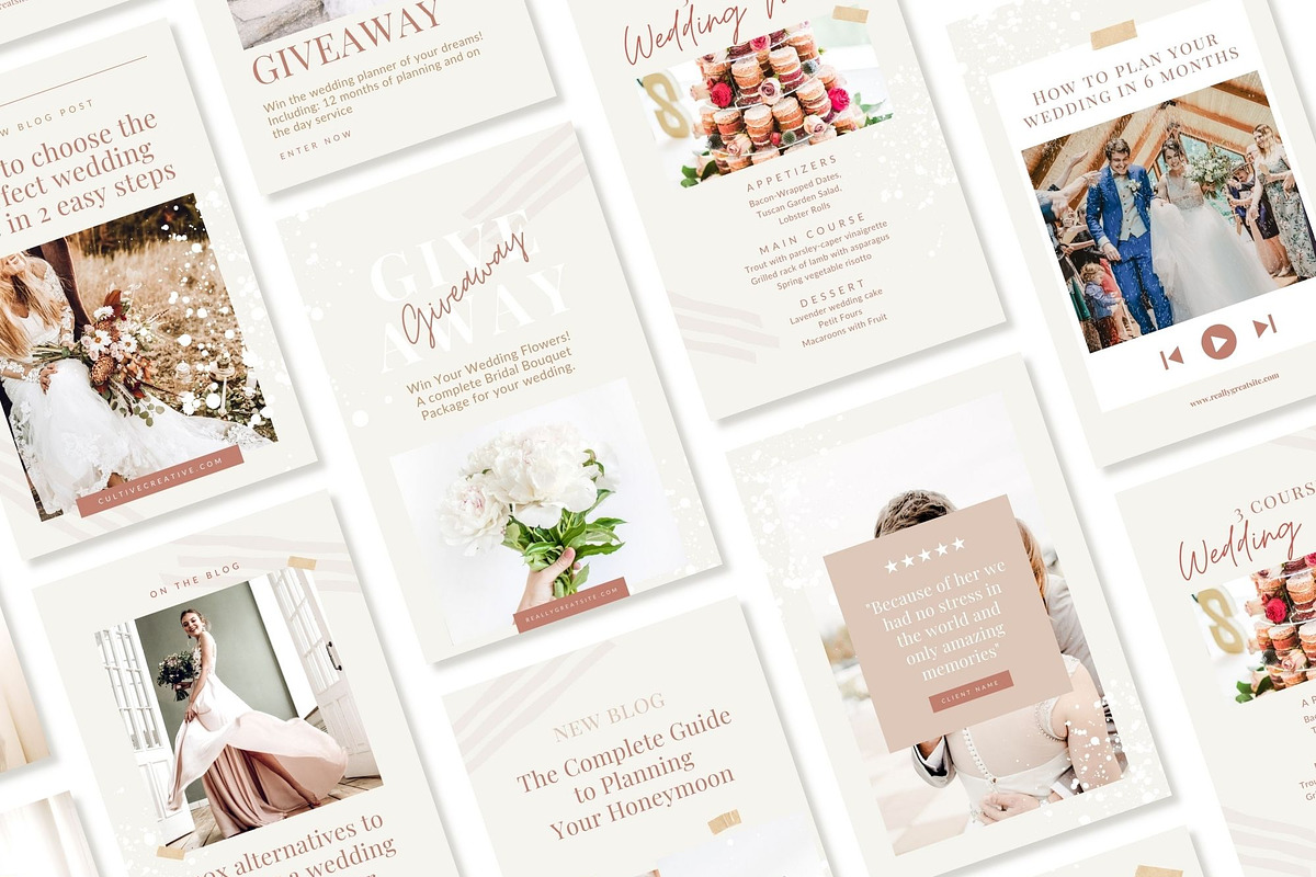 Wedding Pinterest Canva Templates, a Social Media Template by Cultive Creative (Photo 8 of 13)