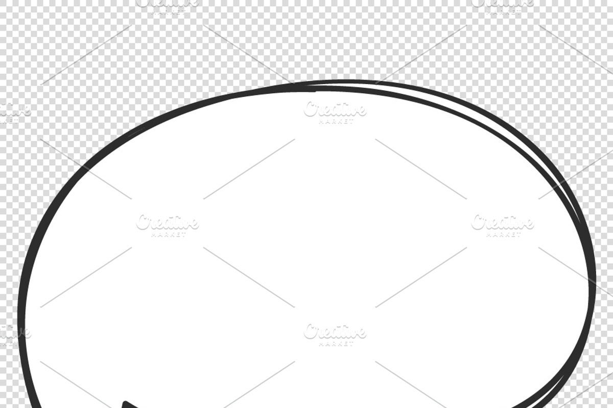 Hand drawn round speech bubbles, an Object Graphic by MaryHat Shop (Photo 5 of 5)