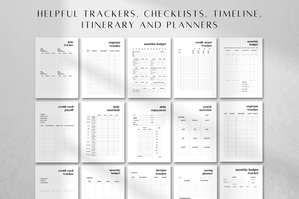 Digital Canva Credit Tracker, a Stationery Template by BRANDcontent (Photo 2 of 6)