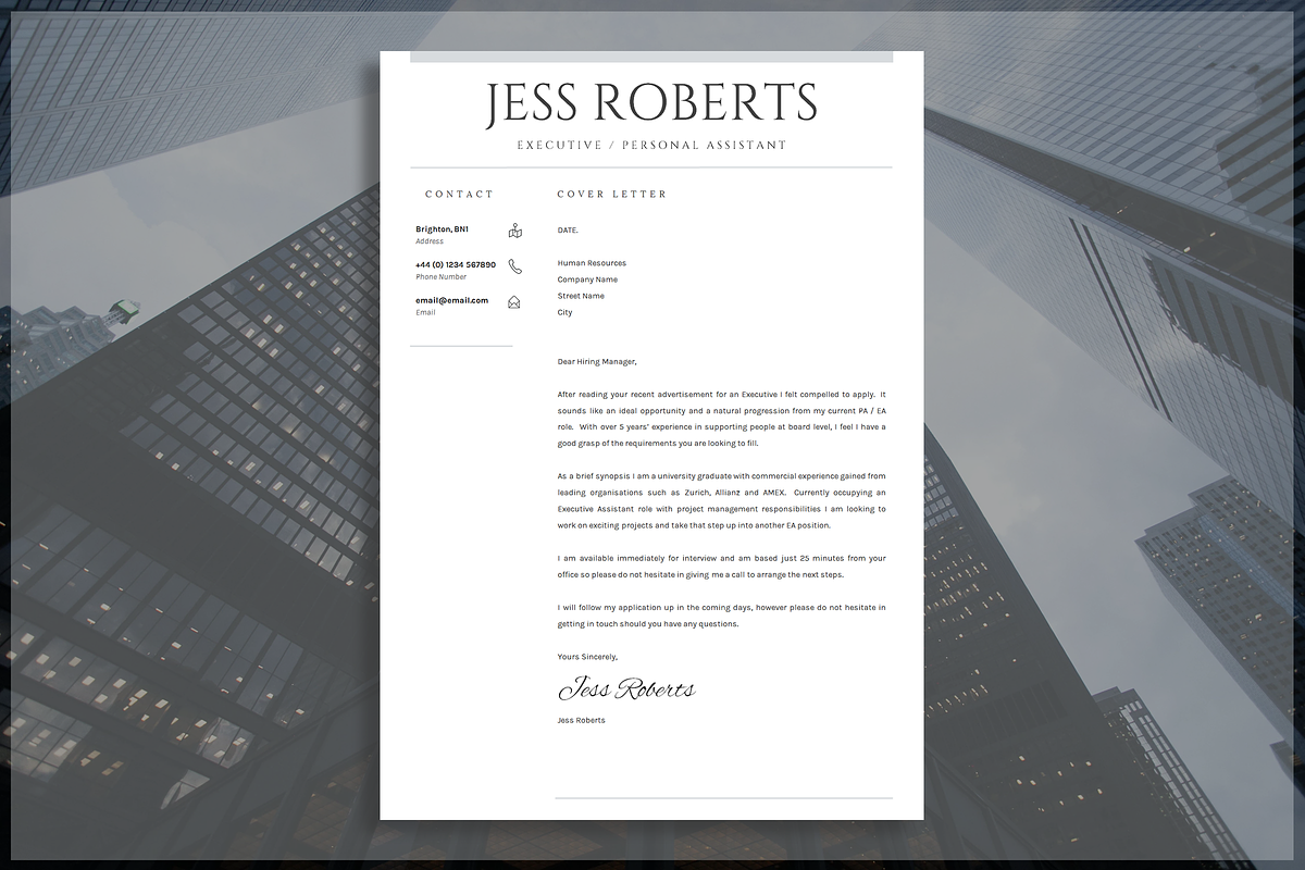 Professional CV Template | Resume, a Resume Template by introDuice - CV / Resumes (Photo 3 of 6)