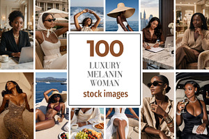 Luxury Melanin Woman Stock Photos