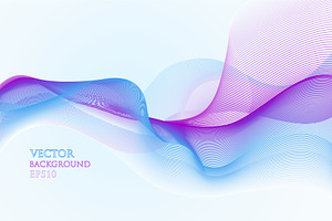 Abstract Waves Lines Design