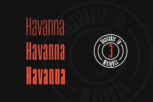 Havanna - Tall Sans In 3 Weights