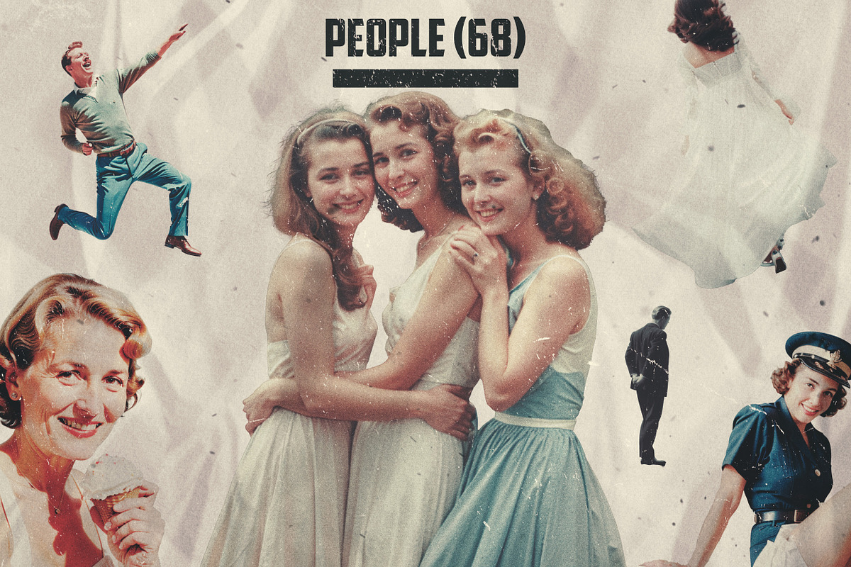 Retro Collage Kit (422 Cliparts), an Object Graphic by Megan Aili Designs (Photo 10 of 15)