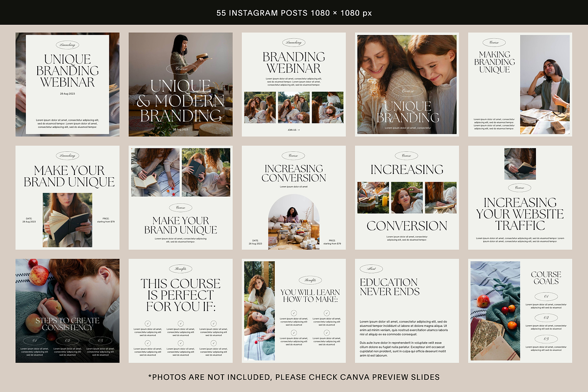 110 Beige Instagram bundle v1, a Social Media Template by Studio K (Photo 6 of 9)