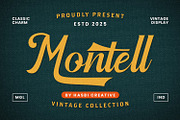Montell - Vintage Script, a Script Font by Hasbi Creative (Thumbnail 1 of 11)