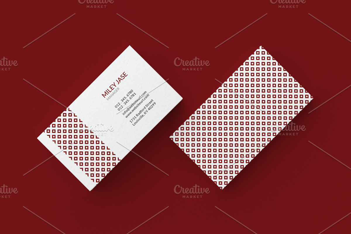 Retro Minimal Business Card, a Business Card Template by GraphicPick (Photo 1 of 2)