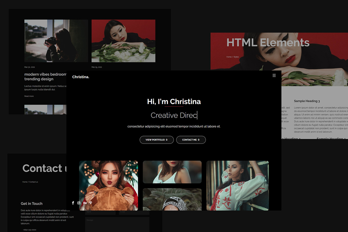 Christina - Creative Portfolio HTML, a HTML Template by TemplatesJungle