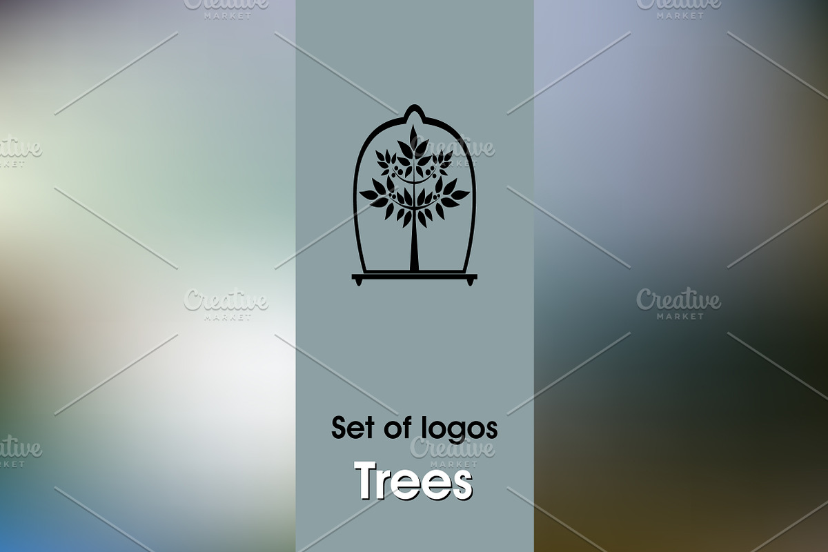 Set of logos trees, a Branding & Logo Template by BondarenkoNat (Photo 1 of 3)