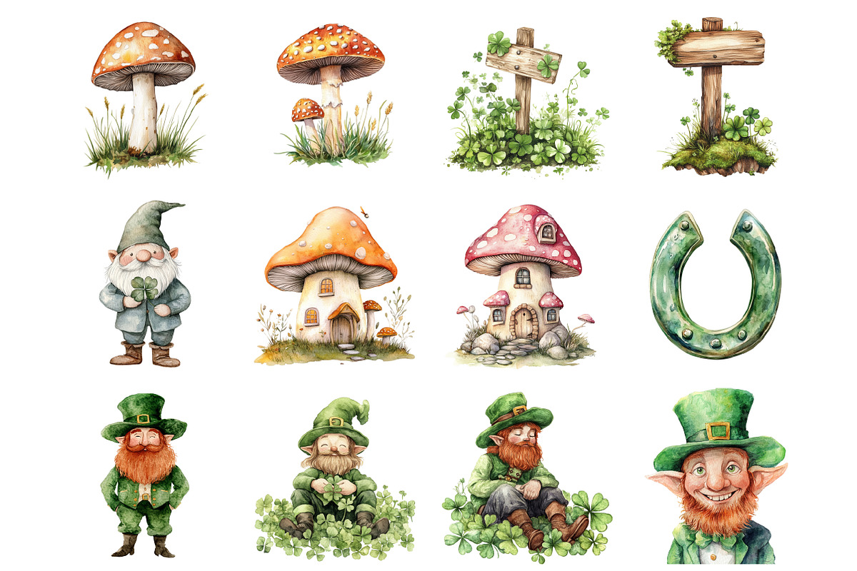 Cute St. Patrick's Day Clipart, an Illustration by Design Market (Photo 3 of 4)