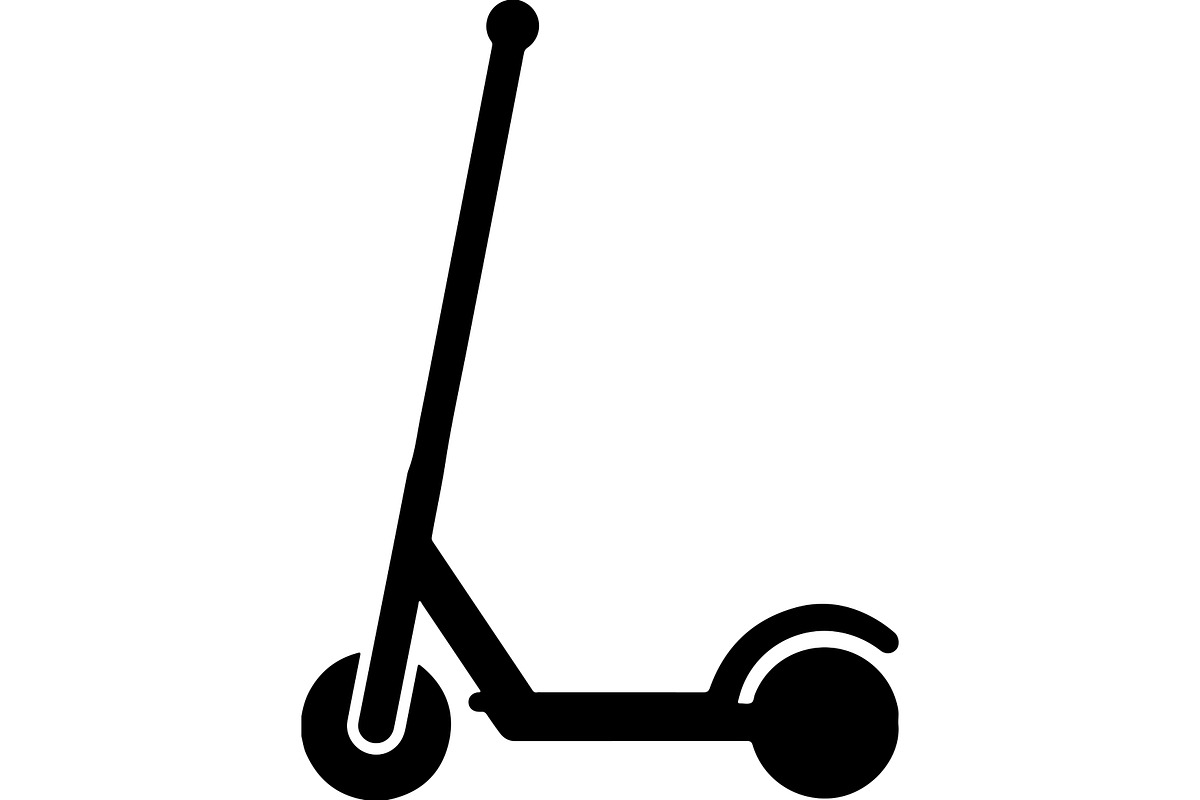 Electric scooter silhouette, a Transportation Illustration by abu67222 (Photo 4 of 13)