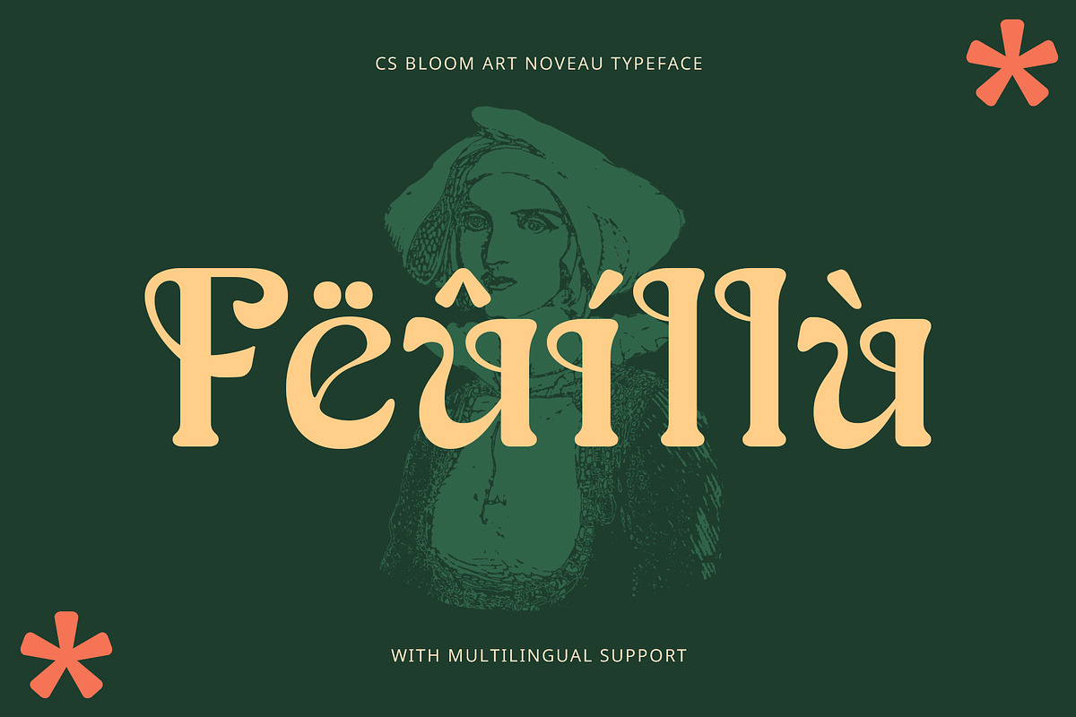 CS Bloom – Art Nouveau Font, a Serif Font by Craft Supply Co. (Photo 4 of 8)