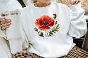 Summer Poppy Flowers Clipart, an Illustration by Sublimation Artist (Thumbnail 4 of 6)