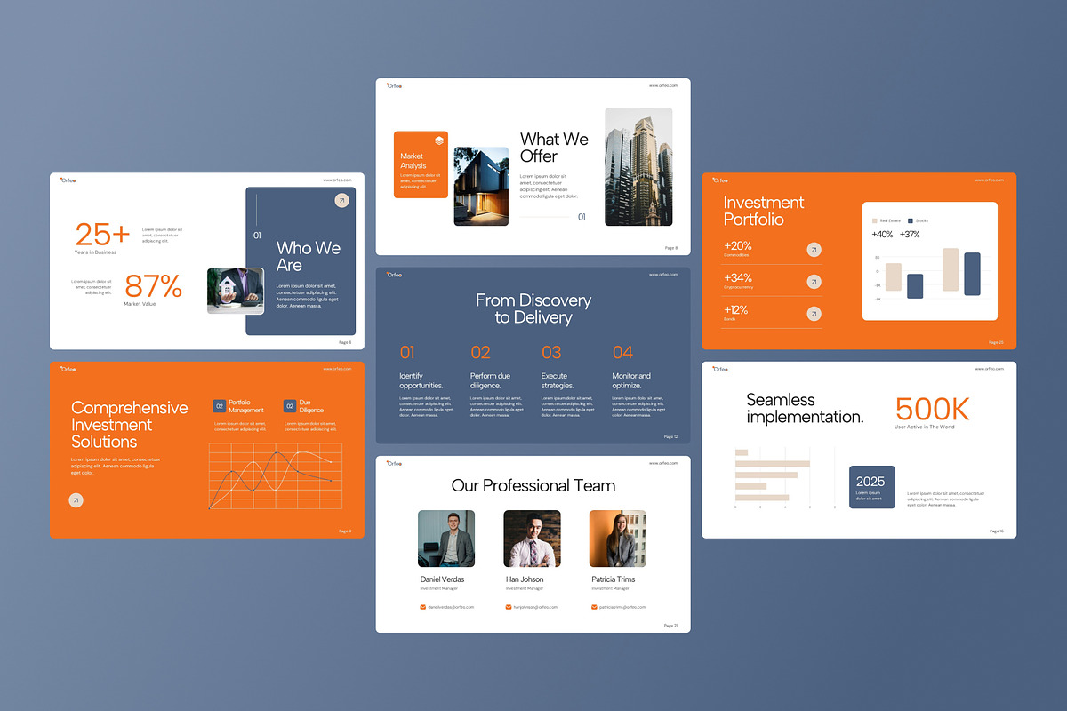 Orfeo-Investor Pitch deck PowerPoint, a Presentation Template by Premast (Photo 4 of 5)