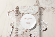 Beige Floral Paper Pack, a Pattern Graphic by paper aesthetic (Thumbnail 5 of 8)