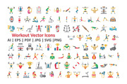 Workout Vector Icons Pack, a Solid Icon by Vector Portal (Thumbnail 1 of 5)
