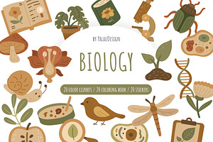 Biology Education Scandinavian Pack, an Education Illustration by Palau