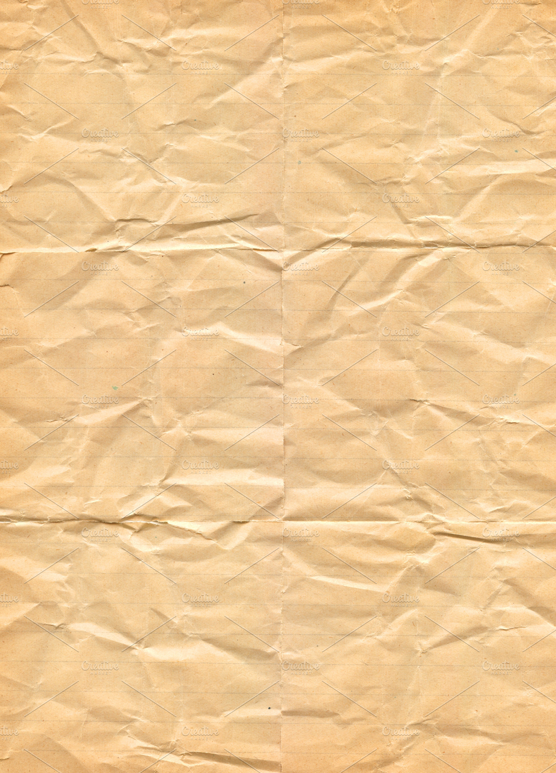 Crumpled brown lined paper texture, a Background Photo by GoodGoods