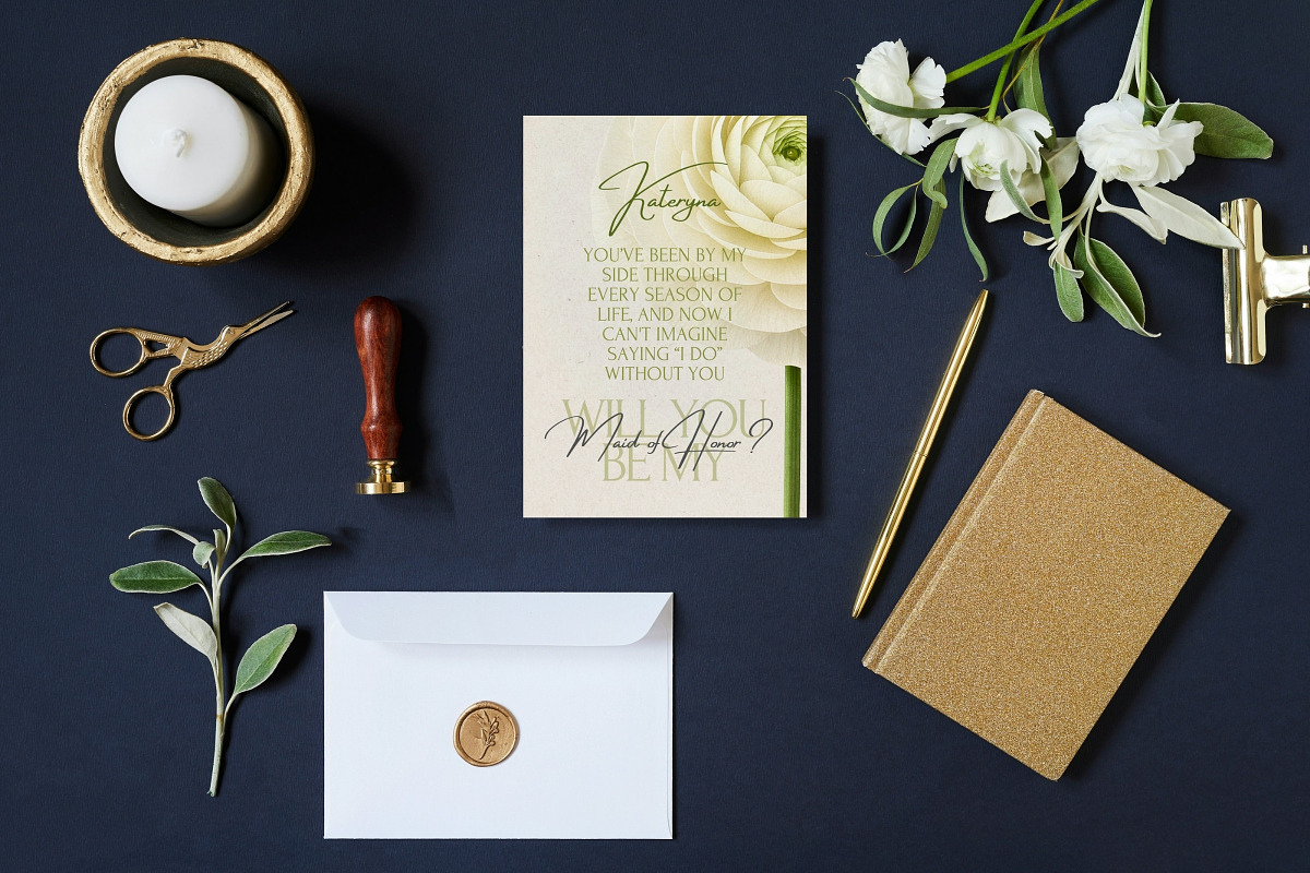 Bridesmaid Proposal Card Template, an Invitation Template by TrendyliciousStore (Photo 5 of 7)