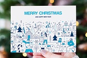 Flat Line Christmas Illustration Set, a Seasonal Illustration by Creative Graphics (Thumbnail 9 of 12)