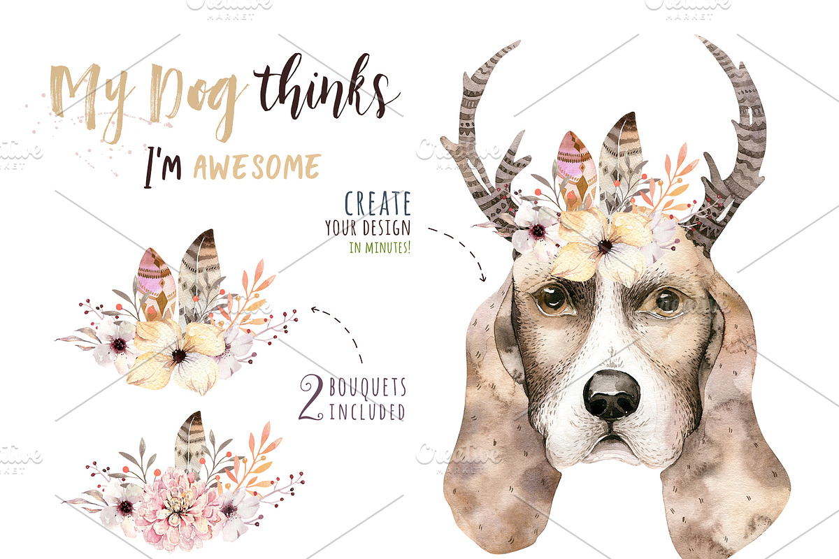 Cute dog collection, an Animal Illustration by Peace ART (Photo 6 of 10)