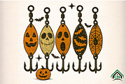 Fishing Halloween Png, an Illustration by Craft Nest (Thumbnail 1 of 6)